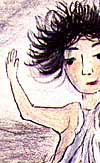 A little Girl runs with her skin on fire