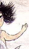 A little Girl runs with her skin on fire