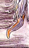A little Girl runs with her skin on fire