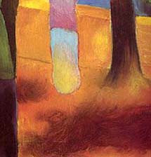 Woman in the Green Jacket - Painting by August Macke 