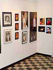 Artworks by Vallen, including a large acrylic painting on unstretched canvas