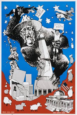 King Kong LBJ poster by anonymous artist