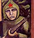 A Communist Soldier prepares to attack 