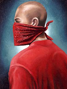 "Masked" Painting by Mark Vallen