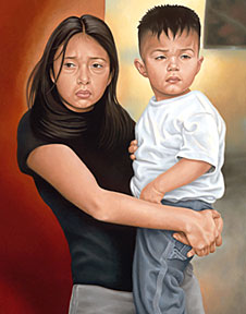 "My Nature is Hunger" Oil painting by Mark Vallen 