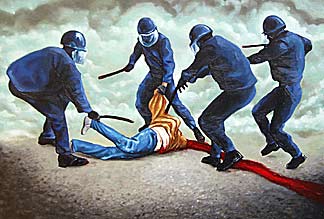 "Globalization" Oil painting by Mark Vallen