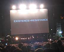 The outdoor screen at Trafalgar Square