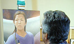 The artist at work