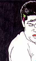 Darby Crash - Drawing by Mark Vallen. All rights reserved 