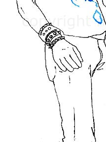 The Germs - Drawing by Mark Vallen. All rights reserved 