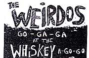 Flyer for the Weirdos at the Whiskey, 1977