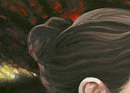 "Masked  II" Oil Painting by Mark Vallen 