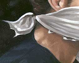 "Masked  II" Oil Painting by Mark Vallen 