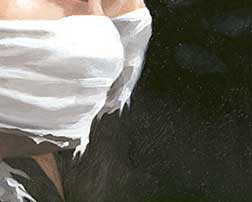"Masked  II" Oil Painting by Mark Vallen 