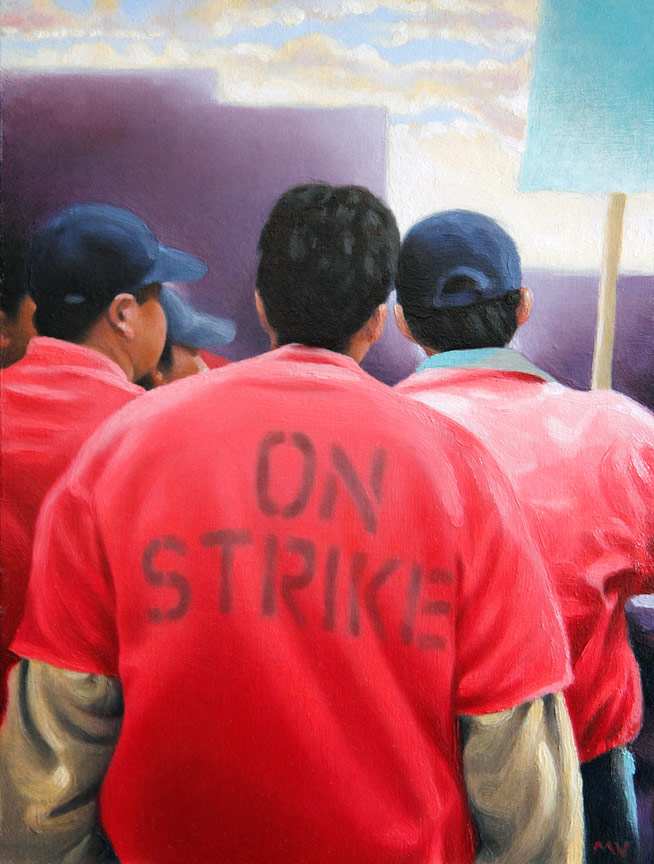 Oil painting by Mark Vallen