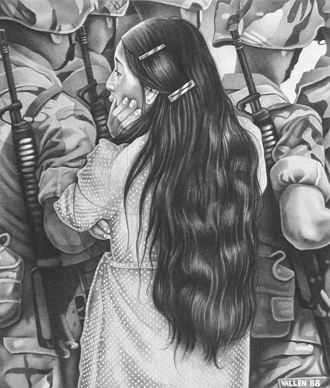 Drawing by Mark Vallen