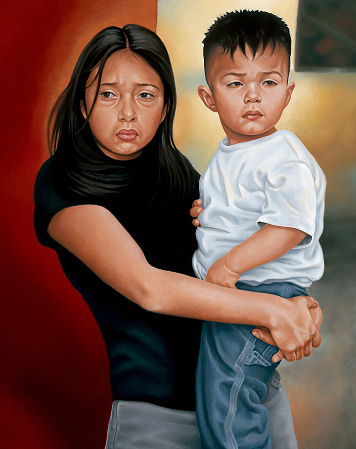 Oil painting by Mark Vallen