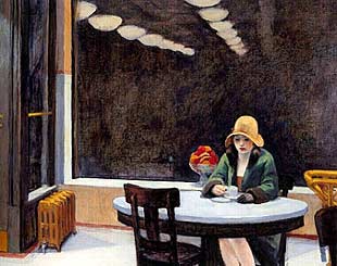 Automat - Oil painting by Edward Hopper