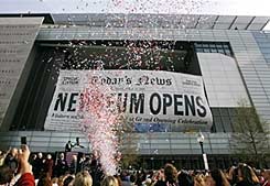 Opening day for the Newseum