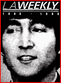 John Lennon RIP - Vallen's cover design for the LA WEEKLY 