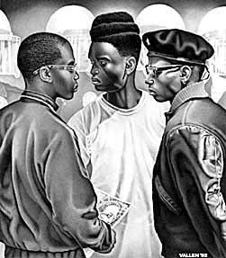No Justice No Peace -drawing by Vallen