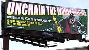 Guerrilla Girls’ billboard on Sunset Blvd.