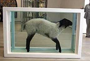 Pickled lamb by Damien Hirst