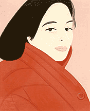 Brisk Day - Woodblock print by Alex Katz 1990