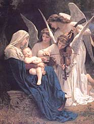 The Virgin and the Angels - Painting by Bouguereau.
