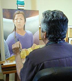The artist at work