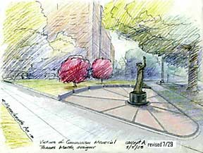 Artist’s concept drawing of the memorial