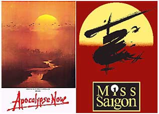 Posters for Apocalypse Now and Miss Saigon