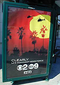 Poster advertising CBS/KCAL television news