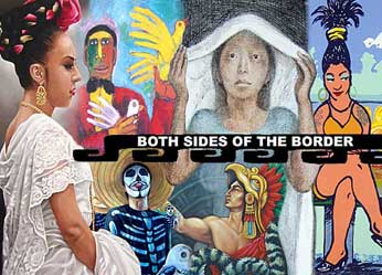 Announcement card for the Both Sides of the Border exhibit