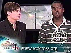 Kanye West gives it to Bush