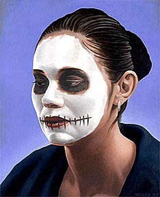 Dia de los Muertos, Oil painting by Mark Vallen
