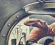 Trouble in Frisco - Reproduction of oil painting by Fletcher Martin 