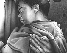 Not Our Children, Not Their Children - Drawing by Mark Vallen 
