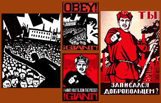 Soviet posters plagiarized by  Fairey